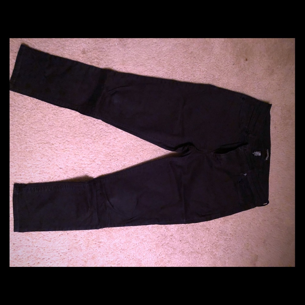 Black cropped Express Jeans